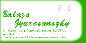 balazs gyurcsanszky business card